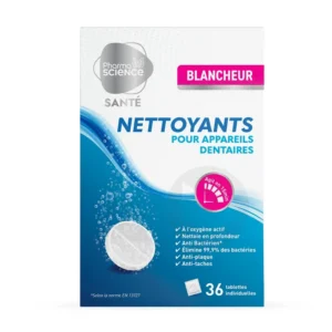 Pharmascience Nettoyant Blancheur pour Appareils Dentaires 36 Tablettes Effervescentes Prothèses