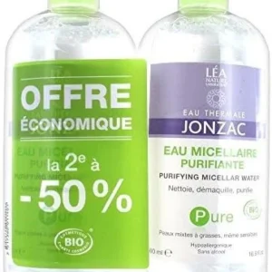 Jonzac Pure Eau Micellaire Purifiante Lot de 2 x 500 ml
