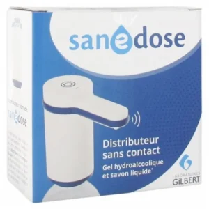 Gilbert Sanedose Distributeur Sans Contact Rechargeable pour Gel Hydroalcoolique et Savon Liquide
