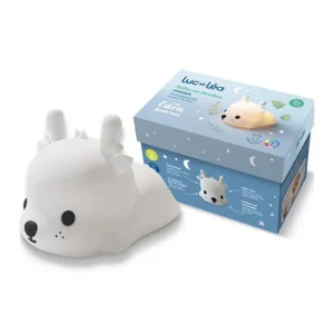 Luc et Léa Coffret Veilleuse Doudou Nomade Eden le Petit Renne Silicone Dès la Naissance