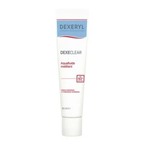 DEXECLEAR Aquafluide matifiant 40ml, pour peaux grasses à tendance acnéique. Sans parfum.