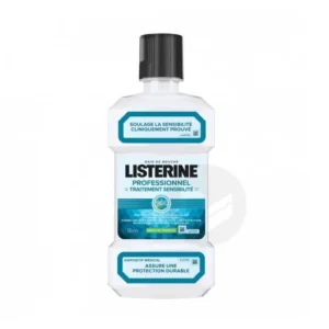 Listerine Professionnel Traitement Sensibilité Bain de Bouche Menthe Fraîche, 500 ml