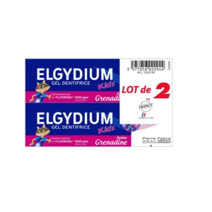 Elgydium Kids Dentifrice Grenadine 3 à 6 Ans Lot de 2 x 50 ml