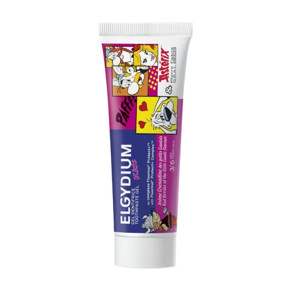 Elgydium Kids Astérix Gel Dentifrice Grenadine Enfants 3-6 Ans 50 ml