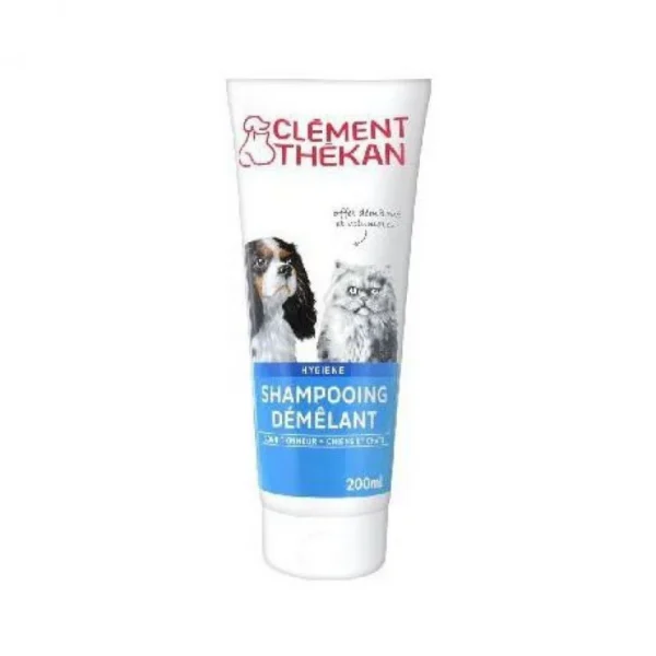 Clément Thékan Shampooing Démêlant Chien et Chat à Poils Longs 200 ml