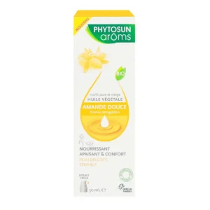 Phytosun Arôms Huile Végétale de Amande Douce Bio Peau Sensible Famille Bébé 50 ml