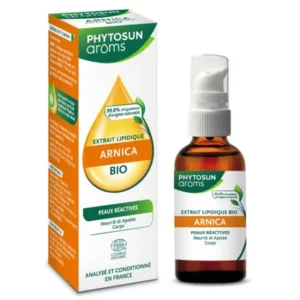 Phytosun Arôms Extrait Lipidique d'Arnica Bio Visage et Corps Bébés Femmes Enceintes Base pour Huiles Essentielles 50 ml