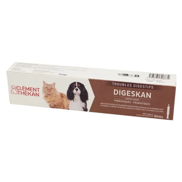 Clément Thékan Digeskan Pâte Orale Troubles Digestifs Chien et Chat Seringue 60 ml