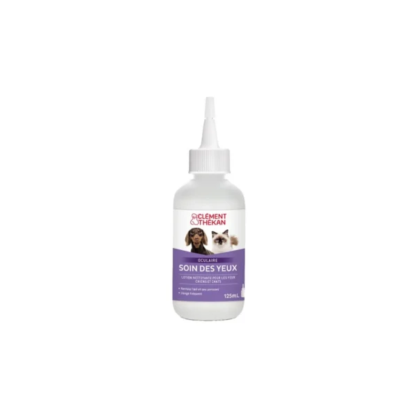 Clément Thékan Soin des Yeux Lotion Nettoyante Chien et Chat 125 ml