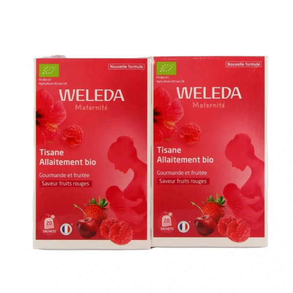 Maternité Tisane Allaitement Fruits Rouges Bio Lot de 2 x 20 Sachets