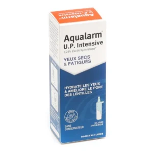 Aqualarm Intensive UP 10 mL  Hydrate les Yeux et Améliore le Port des Lentilles
