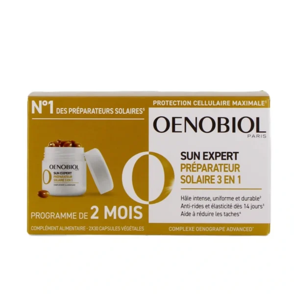 Sun Expert Préparateur Solaire 3en1 Lot de 2 x 30 Capsules Végétales
