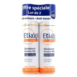 Etiaxil Déodorant sans aluminium Aérosol lot de 2