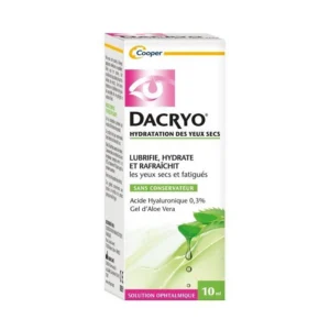 Dacryo Hydratation des Yeux Secs, Gouttes Oculaires 10 ml