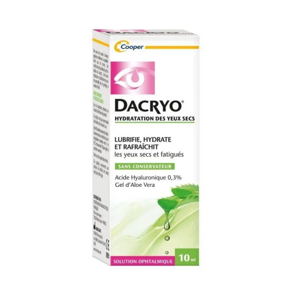 Dacryo Hydratation des Yeux Secs, Gouttes Oculaires 10 ml