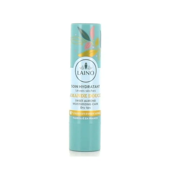 Laino Stick Hydratant Lèvres Amande Douce Karité et Cire d'Abeille Lèvres Sèches 4 g