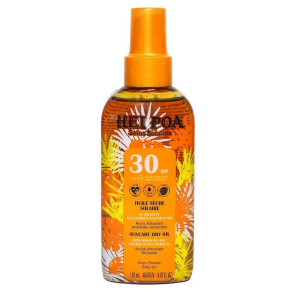 Heipoa Huile Sèche Solaire SPF30 Corps et Cheveux Spray 150 ml