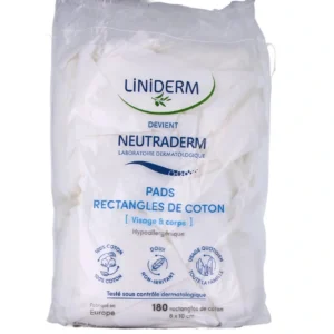 Neutraderm Baby Pads - Rectangles de Coton Bio 100% - Sachet de 180