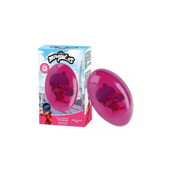 Le Comptoir du Bain x Miraculous Savon Solide Framboise Figurine Ladybug 75 g
