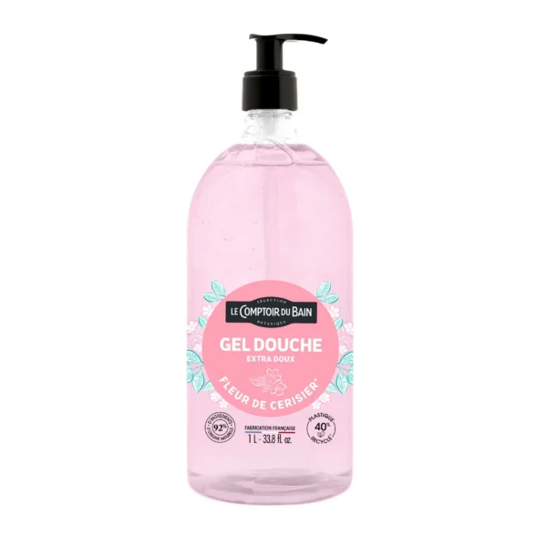 Le Comptoir du Bain Gel Douche Extra-Doux Fleur de Cerisier 1 L