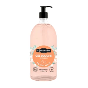 Le Comptoir du Bain Gel Douche Extra-Doux Pêche Blanche 1 L