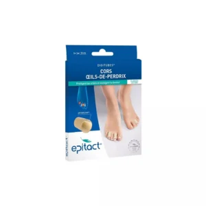 Epitact Digitubes Cors et Œils-de-Perdrix Epithelium 26 Taille L 33 mm Sachet de 3