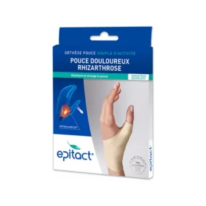 Epitact Orthèse de Pouce Souple d'Activité Rhizarthrose, Main droite Taille S