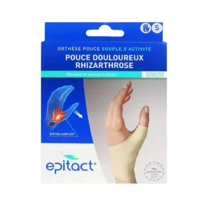 Epitact Orthèse de Pouce Souple d'Activité Rhizarthrose, Main gauchee Taille S