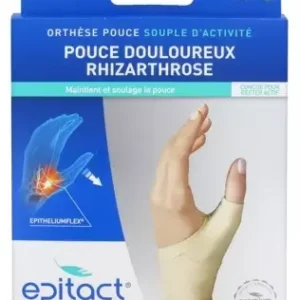 Epitact Orthèse de Pouce Souple d'Activité Rhizarthrose, Main droite Taille L