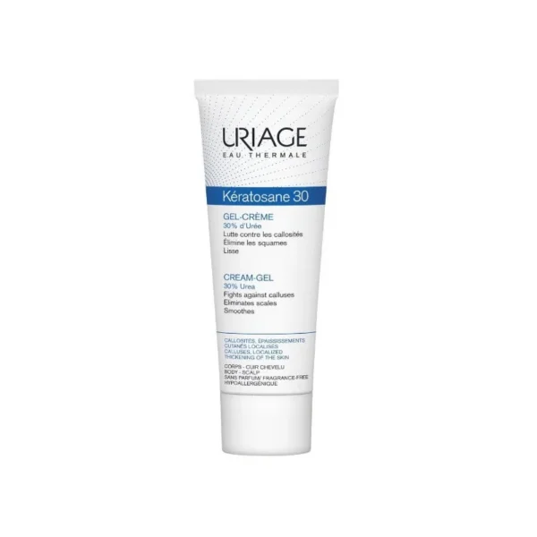 Uriage Kératosane 30 Gel-Crème Anti-Callosités Urée 30 % Zones Rugueuses 75 ml