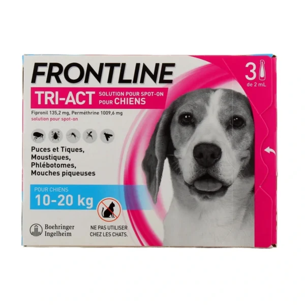 Frontline Chien TRI-ACT 10-20 kg - 3 Pipettes