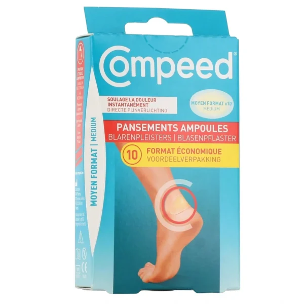 Compeed Pansements Ampoules Moyen Format Boîte de 10