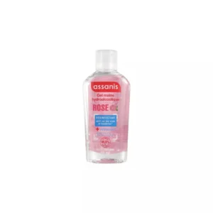 Assanis Pocket Gel Hydroalcoolique Mains Sans Rinçage Senteur Rose 80 ml