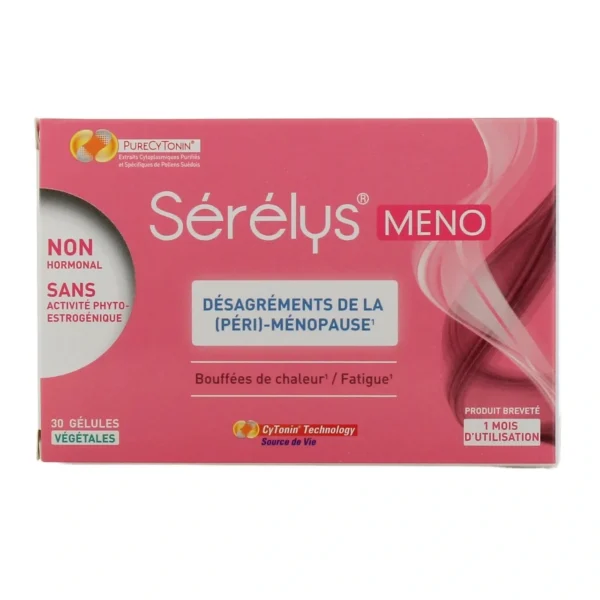 Sérélys MENO Ménopause Périménopause Bouffées de chaleur Fatigue 30 gélules