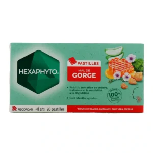 HexaPhyto Pastille mal de gorge intenses 20 pastilles