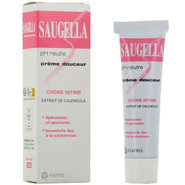 Saugella Crème Douceur Intime 30 ml - pH neutre pour muqueuses irritées