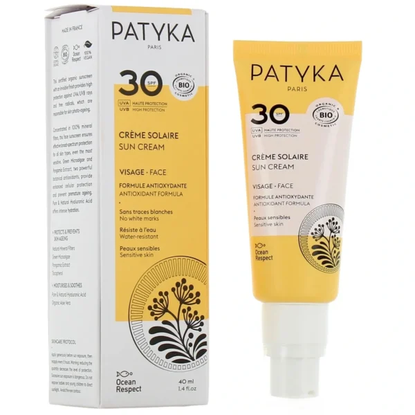 Crème Solaire Visage SPF30 Bio 40 ml