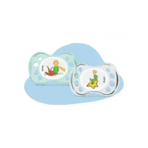 Dodie Sucettes Anatomiques Silicone Le Petit Prince Renard 0-6 Mois Lot de 2