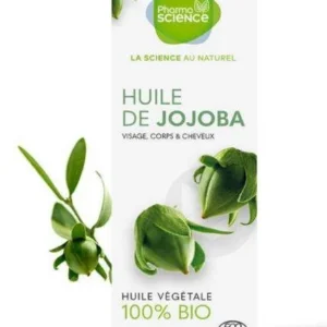 Pharmascience Huile Végétale de Jojoba Bio 100 % Pure Visage Corps Cheveux Cosmos Organic 50 ml