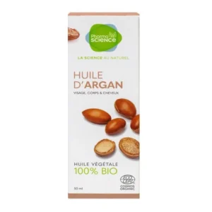 Pharmascience Huile Végétale de Argan Bio 100 % Pure Visage Corps Cheveux Cosmos Organic 50 ml