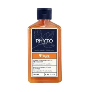 Phyto Phytoplage Shampooing Après-Soleil Réhydratant Cheveux Exposés UV Sel Chlore Calendula Mauve Blanche 200 ml