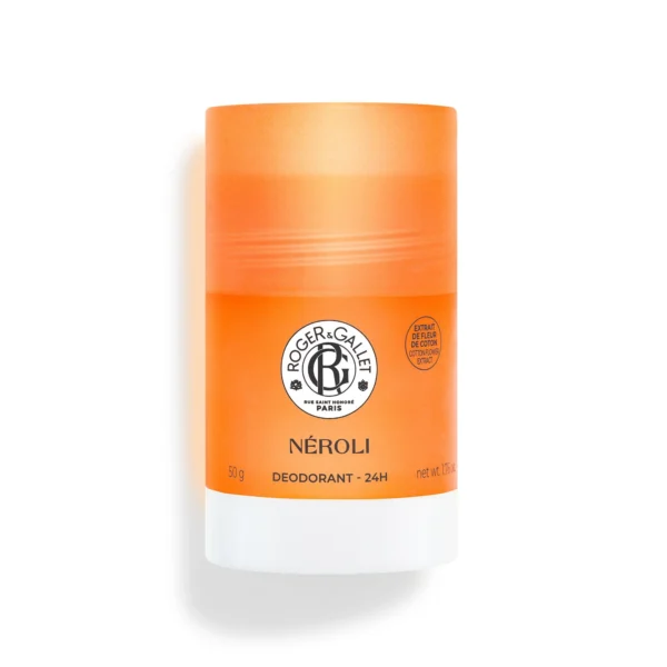 Roger & Gallet Néroli Déodorant Bienfaisant 24h Stick Sans Sels d'Aluminium Fleur d'Oranger 50 g