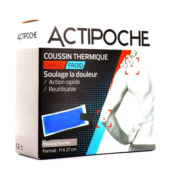 Actipoche Coussin Thermique Chaud Froid Moyen Modèle 11 x 27 cm