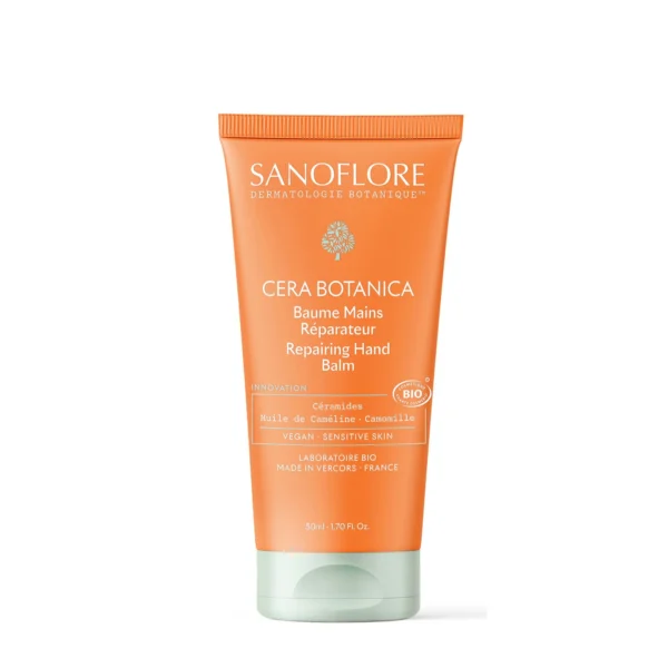 Sanoflore Cera Botanica Baume Mains Réparateur Bio Céramides Caméline Camomille Mains Sèches Gercées 50 ml