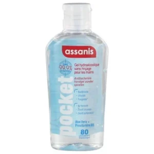 Assanis Pocket Gel Hydroalcoolique Mains Sans Rinçage Classique 80 ml