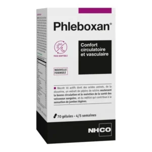 NHCO Phleboxan - Confort Circulatoire et vasculaire - 70 gélules