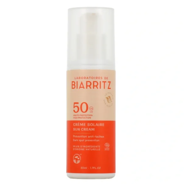 Crème Solaire Visage SPF50 Bio 50 ml