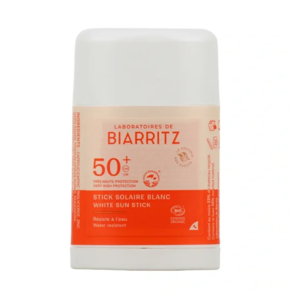 Stick Solaire Blanc Bio SPF50+ Blanc, 12g