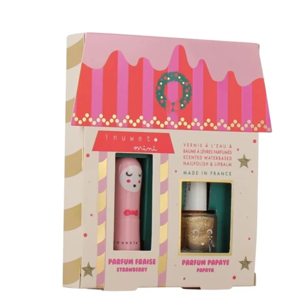 Coffret Baume à Lèvres 3,5 g + Vernis Parfumé à l'Eau Papaye 5 ml