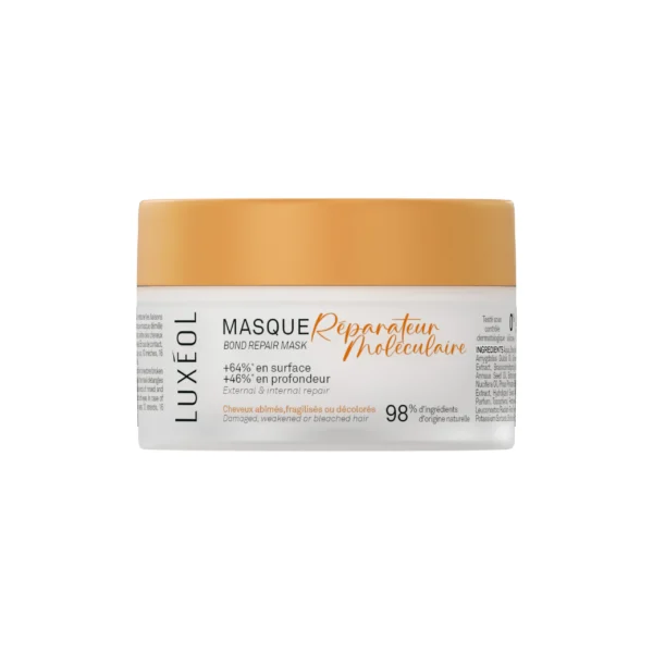 Luxéol Masque Réparateur Moléculaire Cheveux Abîmés Fragilisés ou Décolorés 200 ml